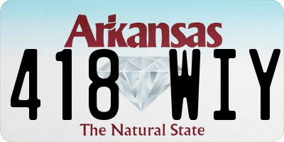 AR license plate 418WIY