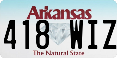 AR license plate 418WIZ
