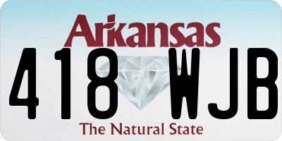 AR license plate 418WJB