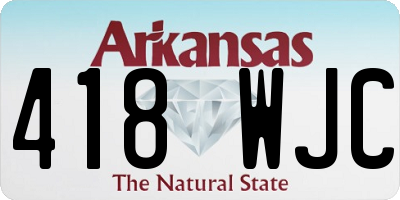 AR license plate 418WJC