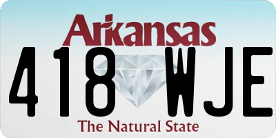 AR license plate 418WJE