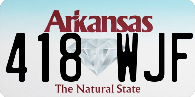 AR license plate 418WJF