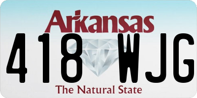AR license plate 418WJG