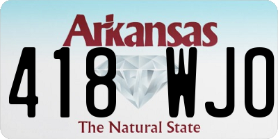 AR license plate 418WJO