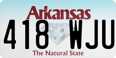 AR license plate 418WJU