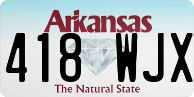 AR license plate 418WJX