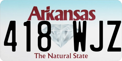 AR license plate 418WJZ