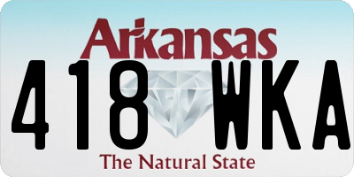AR license plate 418WKA