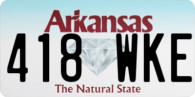 AR license plate 418WKE