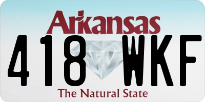 AR license plate 418WKF