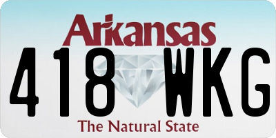 AR license plate 418WKG