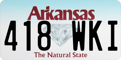 AR license plate 418WKI
