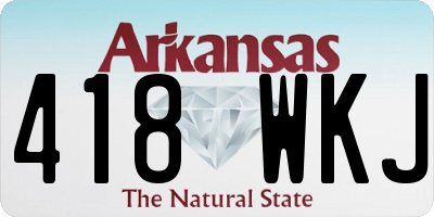 AR license plate 418WKJ