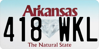 AR license plate 418WKL