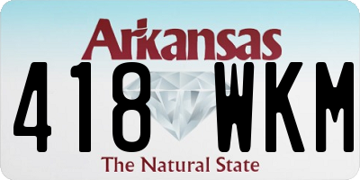 AR license plate 418WKM