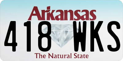 AR license plate 418WKS