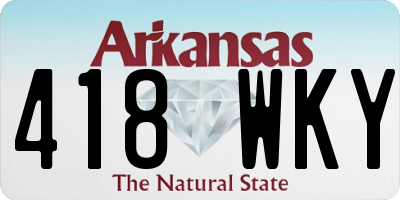 AR license plate 418WKY