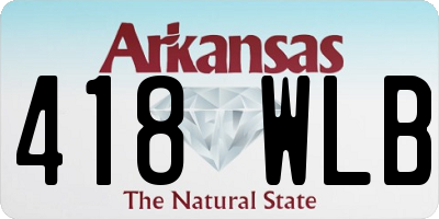 AR license plate 418WLB