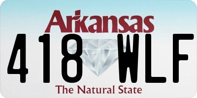 AR license plate 418WLF