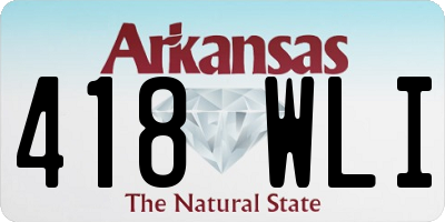 AR license plate 418WLI