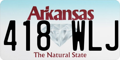 AR license plate 418WLJ