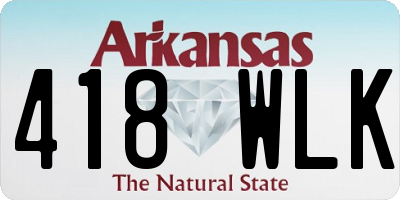 AR license plate 418WLK