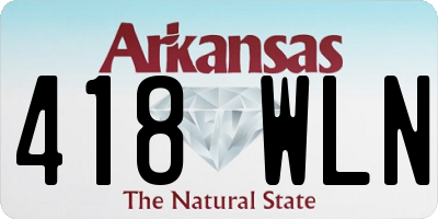 AR license plate 418WLN
