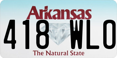 AR license plate 418WLO