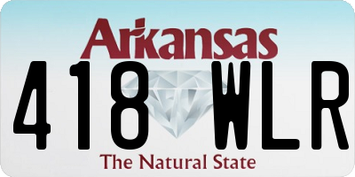 AR license plate 418WLR