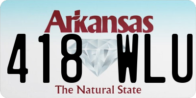 AR license plate 418WLU