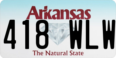 AR license plate 418WLW