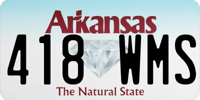 AR license plate 418WMS