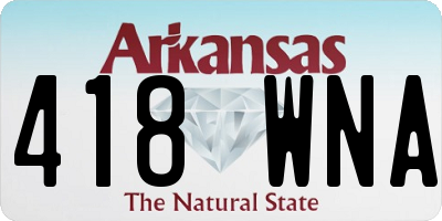 AR license plate 418WNA