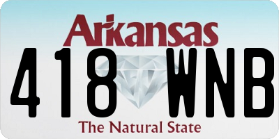 AR license plate 418WNB