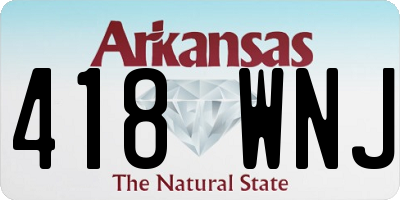 AR license plate 418WNJ