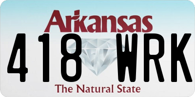 AR license plate 418WRK