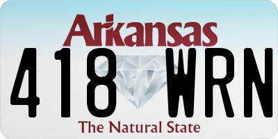 AR license plate 418WRN
