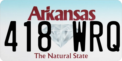 AR license plate 418WRQ