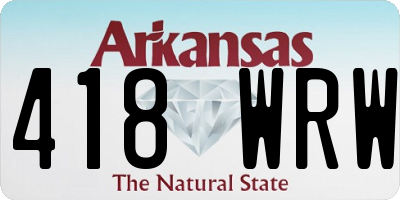 AR license plate 418WRW