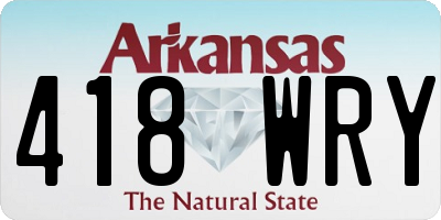 AR license plate 418WRY