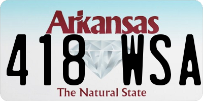 AR license plate 418WSA