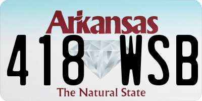 AR license plate 418WSB