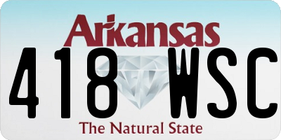 AR license plate 418WSC