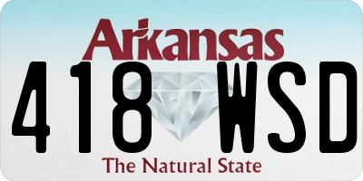 AR license plate 418WSD