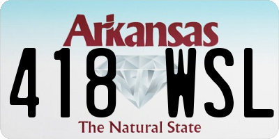 AR license plate 418WSL