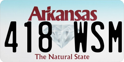 AR license plate 418WSM