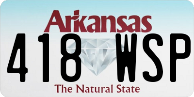 AR license plate 418WSP