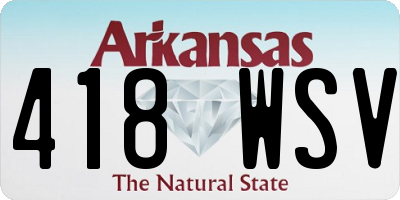 AR license plate 418WSV
