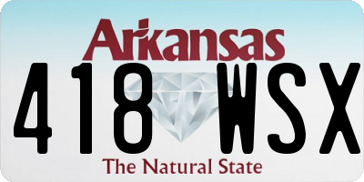 AR license plate 418WSX
