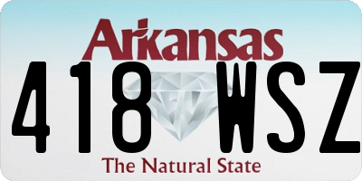 AR license plate 418WSZ